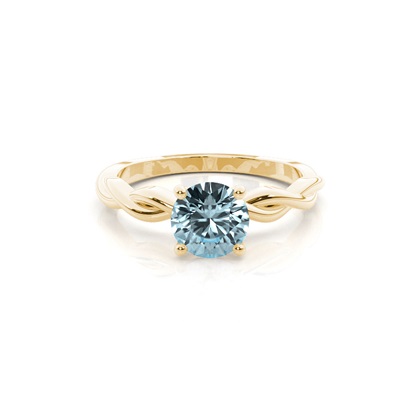 Prong Setting Aquamarine Solitaire Engagement Ring