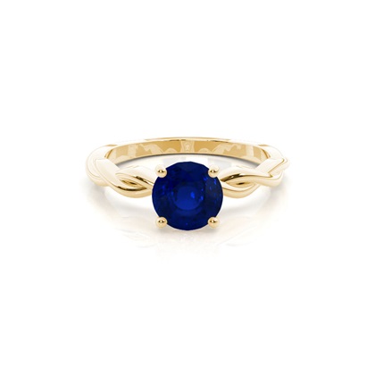 Prong Setting Blue Sapphire Solitaire Engagement Ring