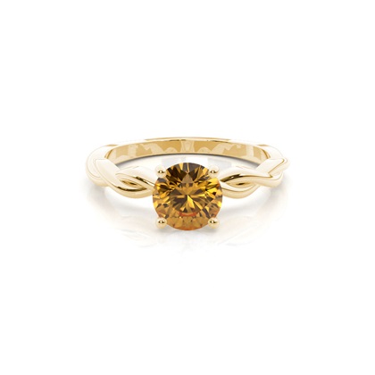 Prong Setting Citrine Solitaire Engagement Ring