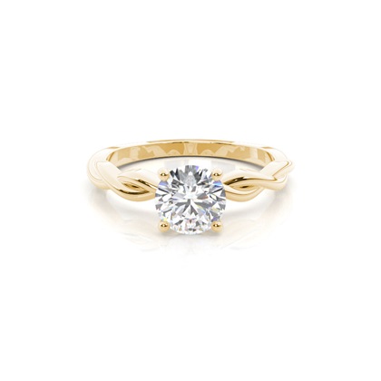 Yellow Gold Solitaire Diamond Rings 