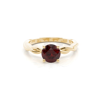 Prong Setting Garnet Solitaire Engagement Ring