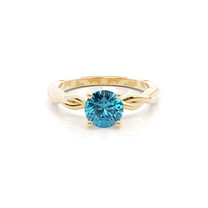 Prong Setting Topaz Solitaire Engagement Ring