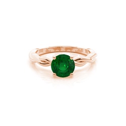 Prong Setting Emerald Solitaire Engagement Ring