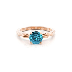 Prong Setting Topaz Solitaire Engagement Ring