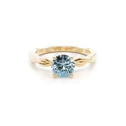 Prong Setting Aquamarine Solitaire Engagement Ring