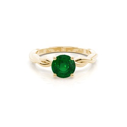 Prong Setting Emerald Solitaire Engagement Ring