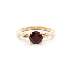 Prong Setting Garnet Solitaire Engagement Ring