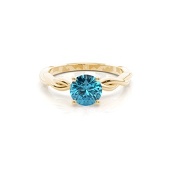Prong Setting Topaz Solitaire Engagement Ring