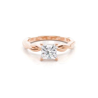 Rose Gold Solitaire Diamond Rings