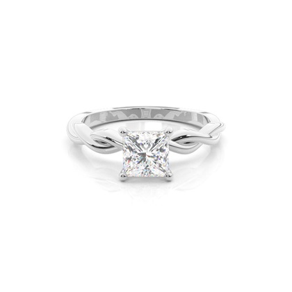 Silver Diamond Engagement Rings