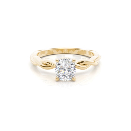 Yellow Gold Solitaire Diamond Rings 