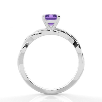 Krappenfassung Amethyst Solitaire Verlobungsring