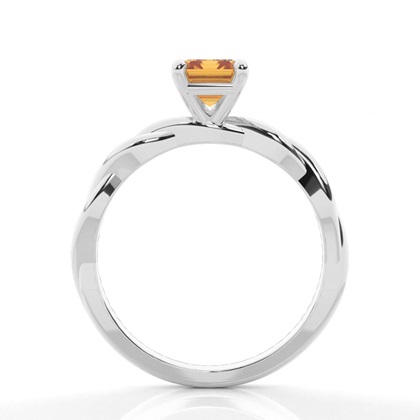 Citrin-Solitär-Verlobungsring In Krappenfassung