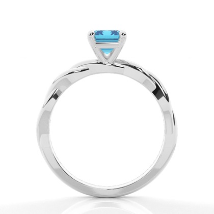 Topas-Solitär-Verlobungsring In Krappenfassung