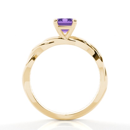 Krappenfassung Amethyst Solitaire Verlobungsring