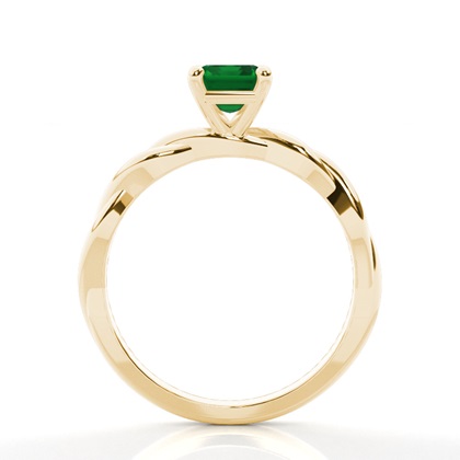 Smaragd-Solitär-Verlobungsring in Krappenfassung