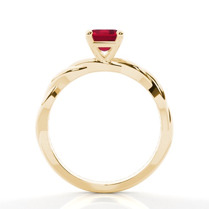 Rubin-Solitär-Verlobungsring in Krappenfassung