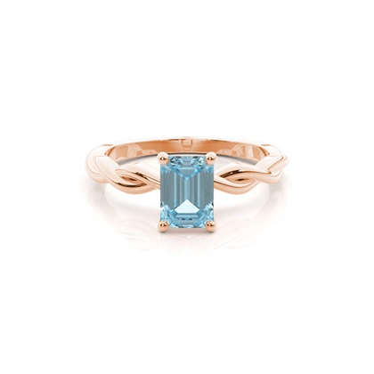 Prong Setting Aquamarine Solitaire Engagement Ring
