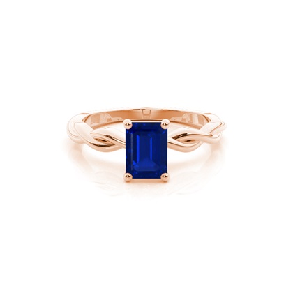 Prong Setting Blue Sapphire Solitaire Engagement Ring