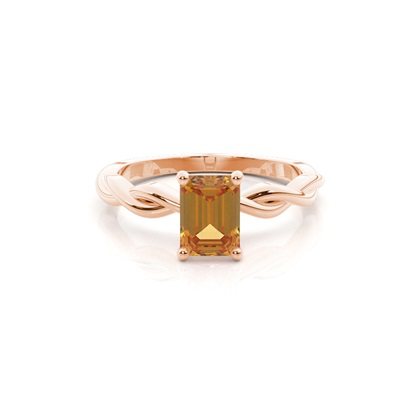 Prong Setting Citrine Solitaire Engagement Ring