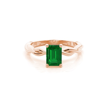 Prong Setting Emerald Solitaire Engagement Ring