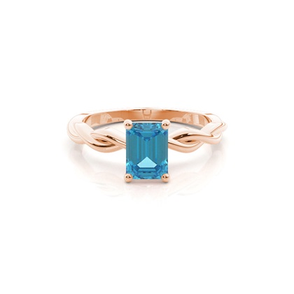 Prong Setting Topaz Solitaire Engagement Ring