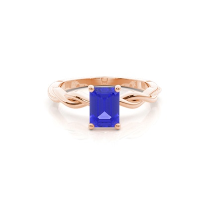 Prong Setting Tanzanite Solitaire Engagement Ring