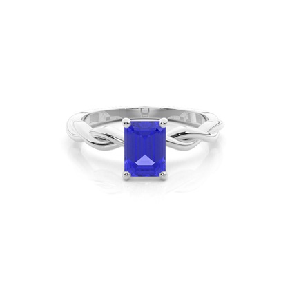 Prong Setting Tanzanite Solitaire Engagement Ring