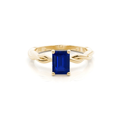 Prong Setting Blue Sapphire Solitaire Engagement Ring