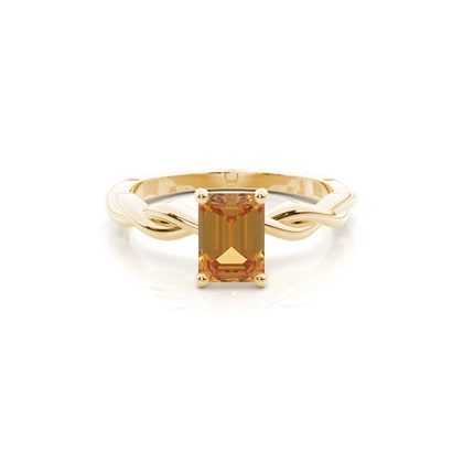 Prong Setting Citrine Solitaire Engagement Ring