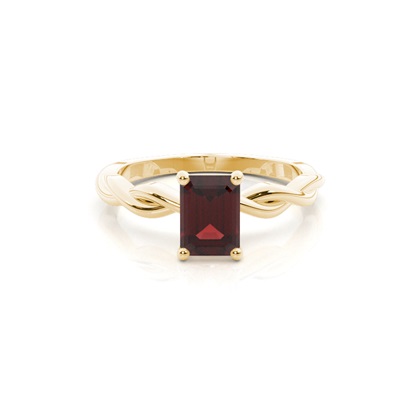 Prong Setting Garnet Solitaire Engagement Ring