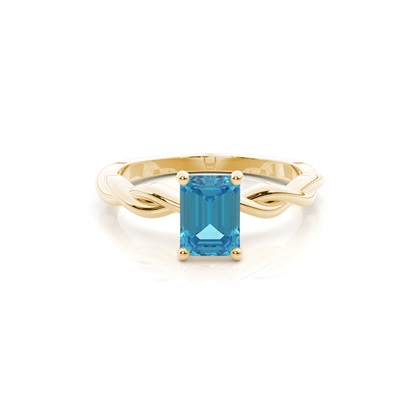 Prong Setting Topaz Solitaire Engagement Ring