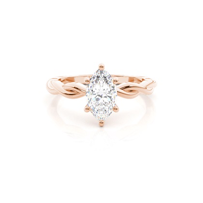Rose Gold Solitaire Diamond Rings
