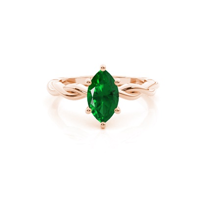 Prong Setting Emerald Solitaire Engagement Ring