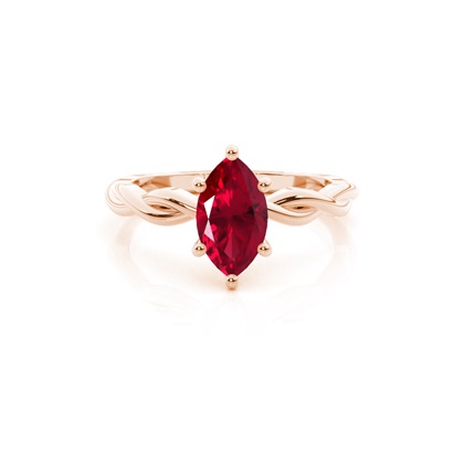 Prong Setting Ruby Solitaire Engagement Ring