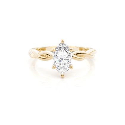 Yellow Gold Solitaire Diamond Rings 