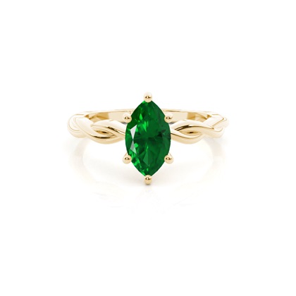 Prong Setting Emerald Solitaire Engagement Ring