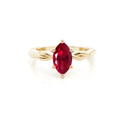 Prong Setting Ruby Solitaire Engagement Ring
