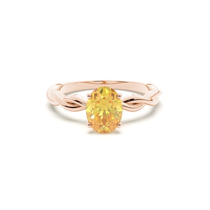 Prong Setting Yellow Diamond Engagement Ring