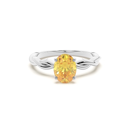 Prong Setting Yellow Diamond Engagement Ring