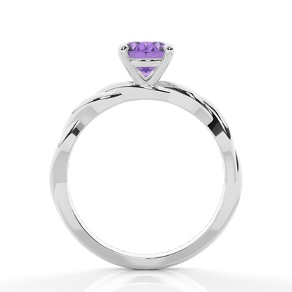 Krappenfassung Amethyst Solitaire Verlobungsring