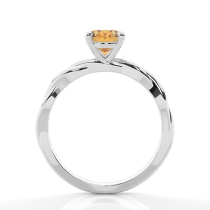 Citrin-Solitär-Verlobungsring In Krappenfassung