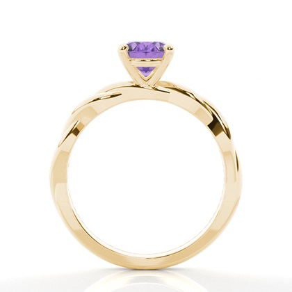 Krappenfassung Amethyst Solitaire Verlobungsring