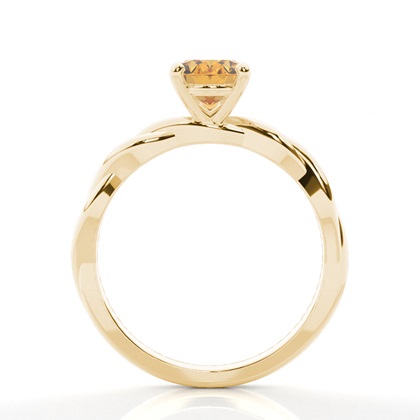 Citrin-Solitär-Verlobungsring In Krappenfassung