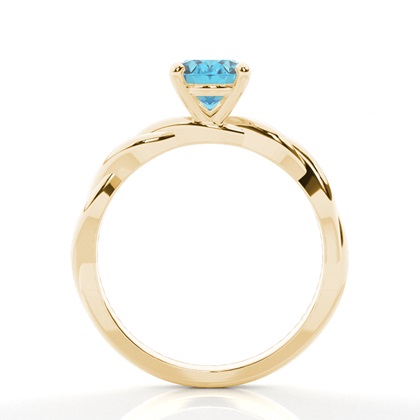Topas-Solitär-Verlobungsring In Krappenfassung