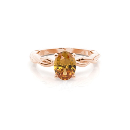 Prong Setting Citrine Solitaire Engagement Ring
