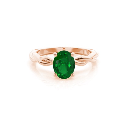 Prong Setting Emerald Solitaire Engagement Ring