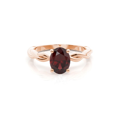 Prong Setting Garnet Solitaire Engagement Ring