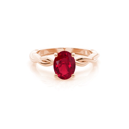 Prong Setting Ruby Solitaire Engagement Ring