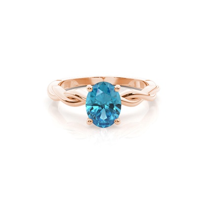 Prong Setting Topaz Solitaire Engagement Ring